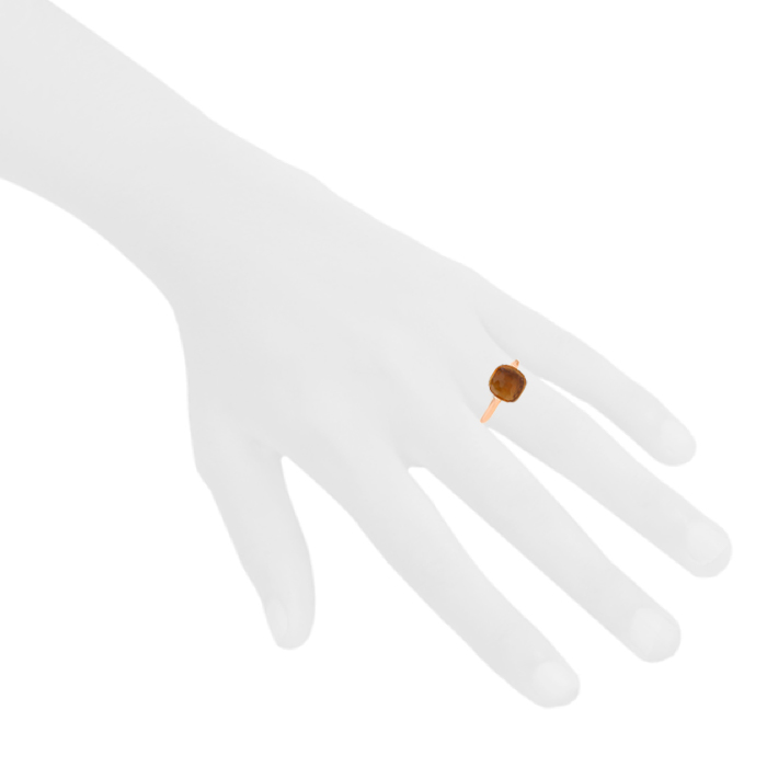 Pomellato Nudo ring in pink gold and citrine - Detail D1