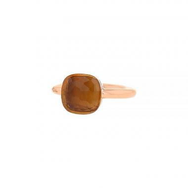 Pomellato Nudo ring in pink gold and citrine