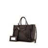 Balenciaga Papier A4 mini handbag in grey leather - 00pp thumbnail