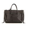 Balenciaga Papier A4 mini handbag in grey leather - 360 thumbnail