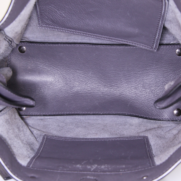 Balenciaga Papier A4 mini handbag in grey leather - Detail D3