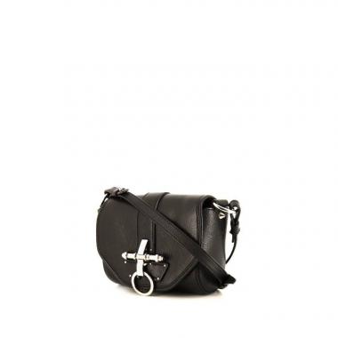 Borsa a tracolla Givenchy Obsedia in pelle martellata nera