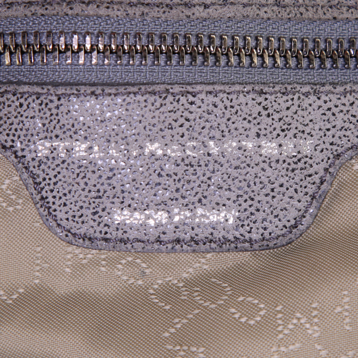 Sac à main Stella McCartney Falabella en toile grise - Detail D4