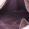 Bolso de mano Gucci en terciopelo marrón, azul y naranja y cuero marrón - Detail D2 thumbnail