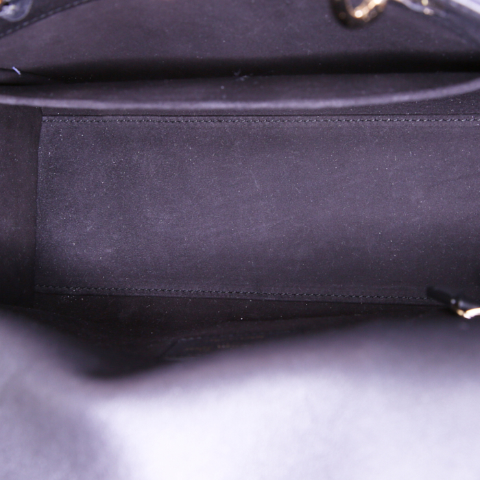 Sac à main Dior Lady Dior Edition Limitée La Roue de la Fortune en toile bleu-marine et blanche et cuir bleu-marine - Detail D3