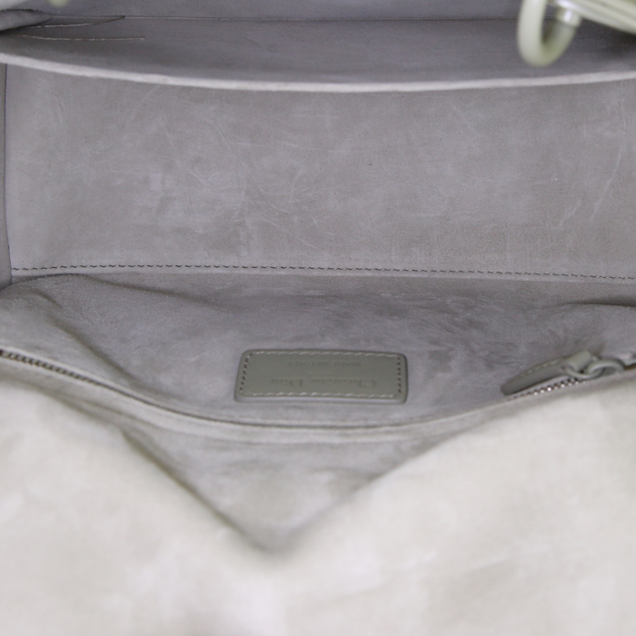 Borsa Dior Lady Dior modello medio in pelle cannage verde - Detail D3