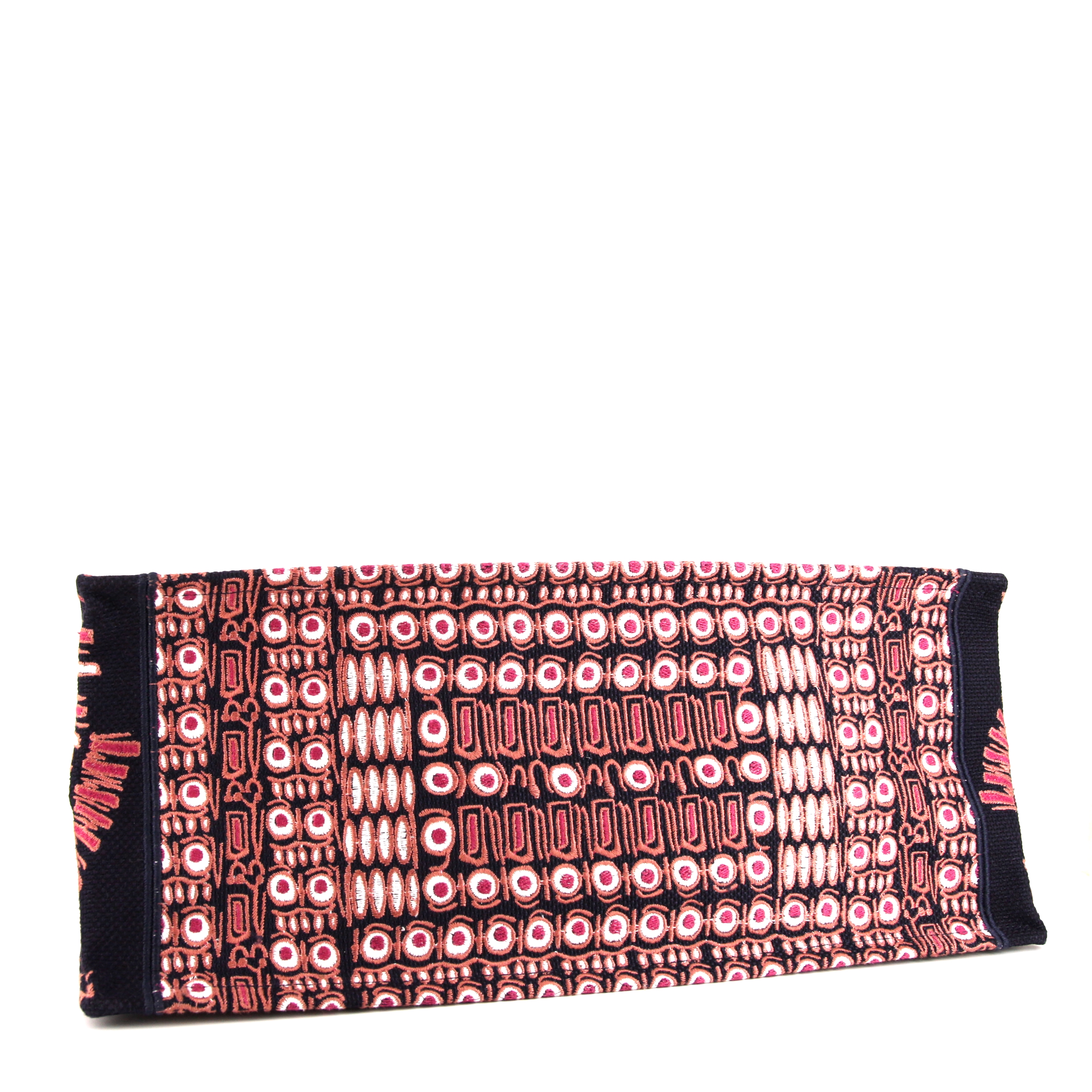 Shopping bag Dior Book Tote in tela rosa nera e bianca con motivo - Detail D4