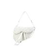 Dior Saddle handbag in white braided leather - 00pp thumbnail
