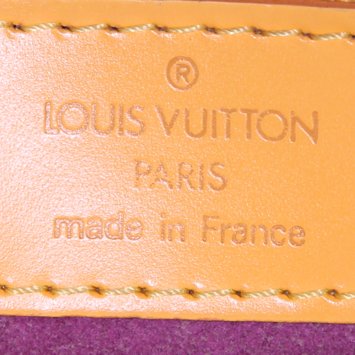 Bolso de mano Louis Vuitton Saint Jacques modelo grande en cuero Epi amarillo - Detail D3