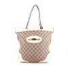 Gucci Gucci Vintage shopping bag in beige monogram canvas and white leather - 360 thumbnail