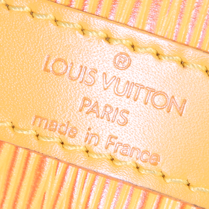 Louis Vuitton petit Noé small model shopping bag in yellow epi leather - Detail D3