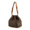 Louis Vuitton petit Noé shopping bag in brown monogram canvas and natural leather - 00pp thumbnail