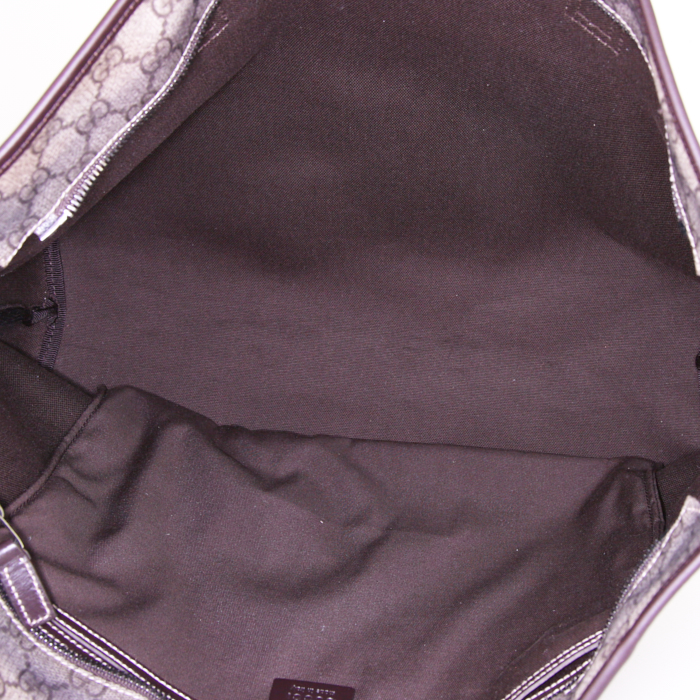 Bolso Cabás Gucci Gucci Vintage en lona Monogram revestida beige y cuero marrón - Detail D2