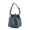 Shopping bag Louis Vuitton petit Noé in pelle Epi bicolore blu e nera - 00pp thumbnail
