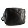 Shopping bag Louis Vuitton petit Noé in pelle Epi bicolore blu e nera - Detail D4 thumbnail