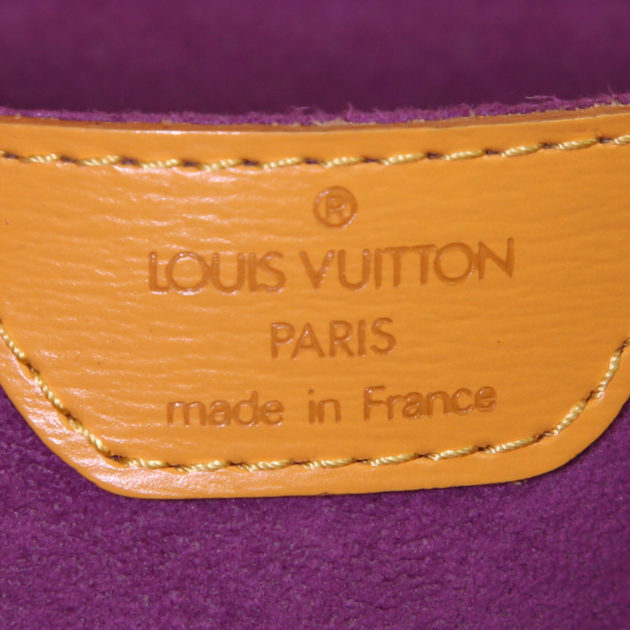 Louis Vuitton Saint Jacques small model handbag in yellow epi leather - Detail D3