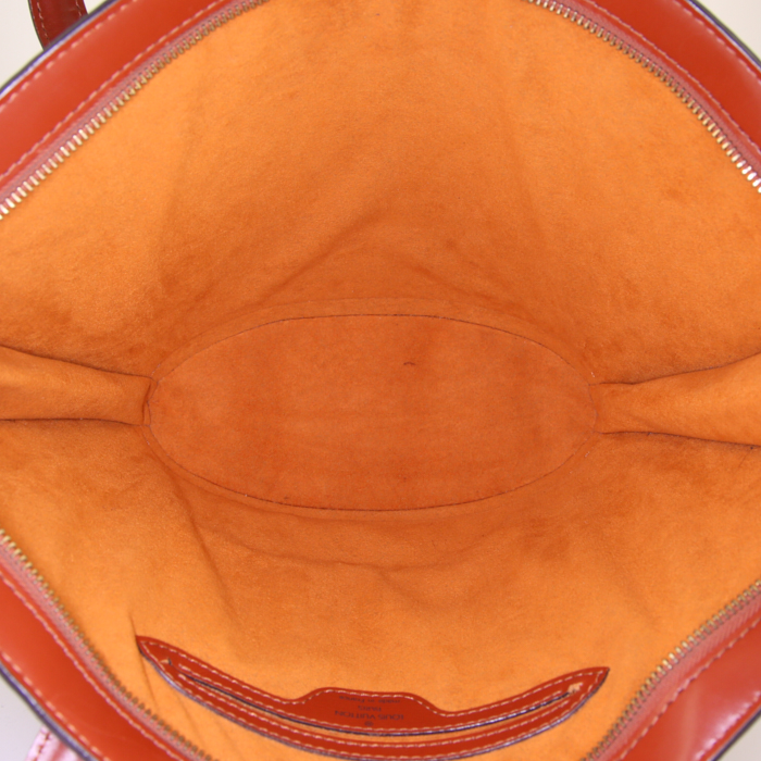 Borsa Louis Vuitton Saint Jacques modello piccolo in pelle Epi marrone - Detail D2