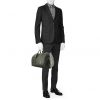 Louis Vuitton Kendall travel bag in green taiga leather - Detail D1 thumbnail