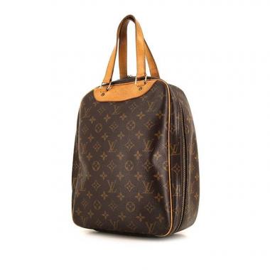 Sac à main Excursion en toile monogram et cuir naturel