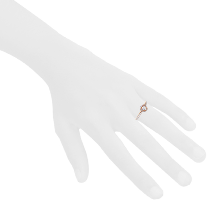 Messika Joy ring in pink gold and diamonds - Detail D1