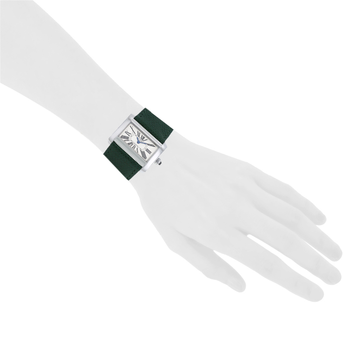 Montre Cartier Tank Divan en acier Ref : 2599 Vers 1990 - Detail D1