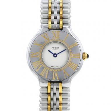 Orologio Cartier Must 21 in acciaio e vermeil Ref :  125000P Circa  1994