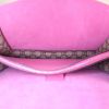 Gucci Dionysus bag worn on the shoulder or carried in the hand in grey monogram canvas and pink suede - Detail D3 thumbnail
