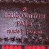Sac cabas Louis Vuitton Neverfull petit modèle en toile damier enduite ébène et cuir marron - Detail D3 thumbnail