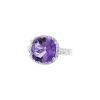 Poiray Fille Antique ring in white gold,  amethyst and diamonds - 00pp thumbnail