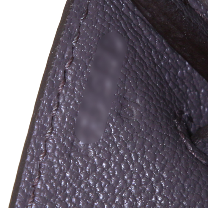 Borsa Hermes Birkin 30 cm in pelle togo grigia stagna - Detail D4