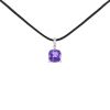 Poiray Fille Antique pendant in white gold,  amethyst and diamonds - 00pp thumbnail