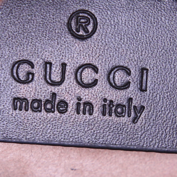 Gucci Sylvie mini handbag in black leather - Detail D4