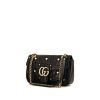 Borsa a tracolla Gucci GG Marmont in pelle trapuntata nera decorazione con perle nere - 00pp thumbnail