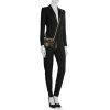 Borsa a tracolla Gucci GG Marmont in pelle trapuntata nera decorazione con perle nere - Detail D2 thumbnail