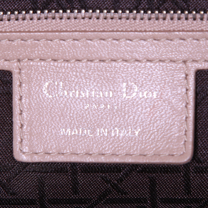 Borsa Dior Lady Dior modello grande in pelle cannage beige - Detail D4