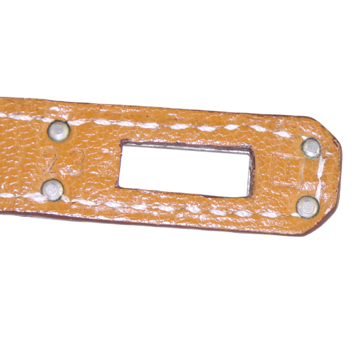 Borsa Hermes Kelly 25 cm in capra gold - Detail D5