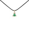 Vintage 1980's pendant in yellow gold,  emerald and diamonds - 00pp thumbnail