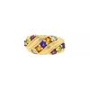 Vintage 1980's sleeve ring in yellow gold and colored stones - 00pp thumbnail