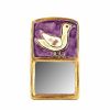 Mithé Espelt, "Stèle" mirror in enamelled ceramic, crystallized glass cracked gold circa 1965 - 00pp thumbnail