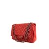Chanel Timeless Maxi Jumbo handbag in red quilted leather - 00pp thumbnail