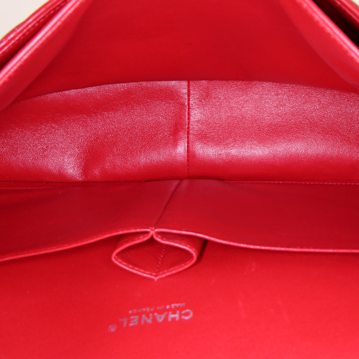 Borsa Chanel Timeless Maxi Jumbo in pelle trapuntata rossa - Detail D3