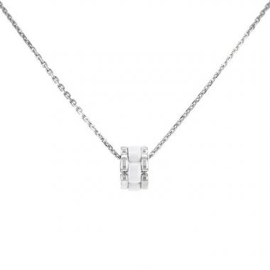 Collar Chanel Ultra en oro blanco y cerámica blanca