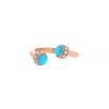 Piaget Possession ring in pink gold,  turquoises and diamonds - 00pp thumbnail
