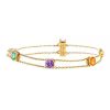 Bracelet Chaumet Amour in yellow gold, ruby, opal, pink sapphire, emerald and diamonds - 00pp thumbnail