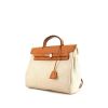 Hermes Herbag backpack in beige canvas and natural Hunter cowhide - 00pp thumbnail