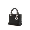Dior Lady Dior small model handbag in black canvas cannage - 00pp thumbnail