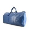 Bolsa de viaje Louis Vuitton Keepall 55 cm en cuero Epi azul - 00pp thumbnail