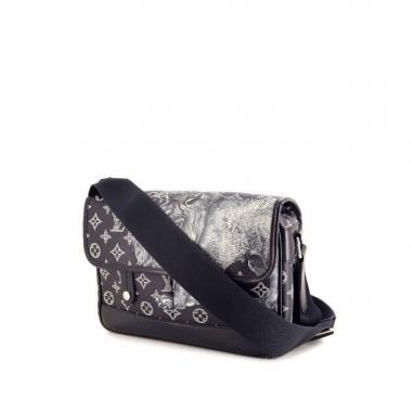 Maletín Louis Vuitton Edition Limitée Chapman Brothers en lona Monogram azul y cuero azul