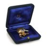 Van Cleef & Arpels Lion Ebouriffé 1970's brooch-pendant in yellow gold,  platinium and diamonds and in emerald - Detail D2 thumbnail