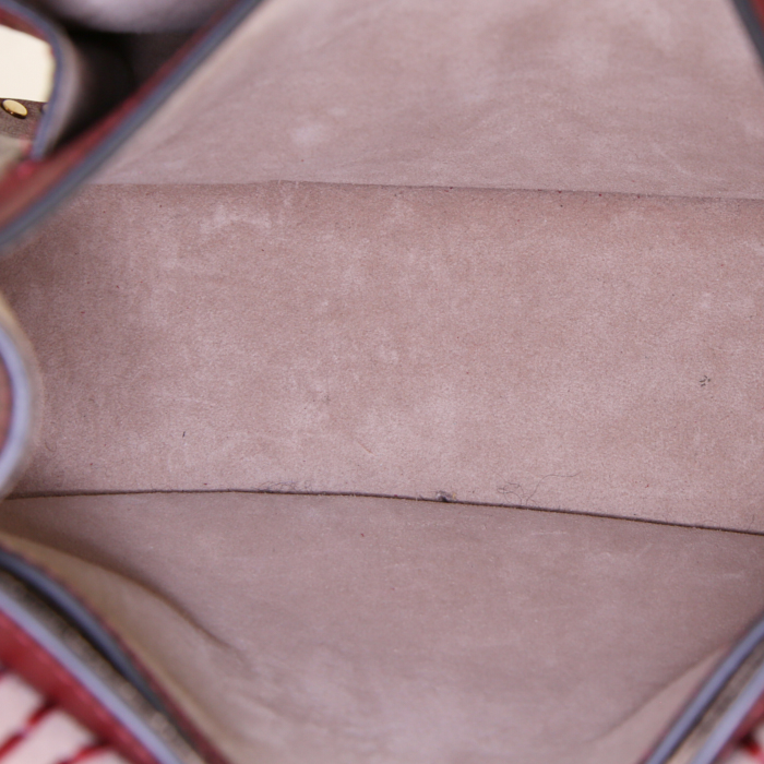 Borsa a tracolla Chloé Hudson in pelle bordeaux con decoro di borchie - Detail D2